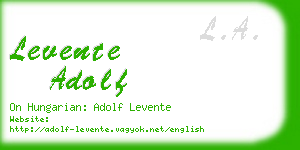 levente adolf business card